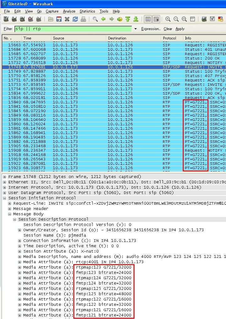 Connecting to
FreeSWITCH with G722.1